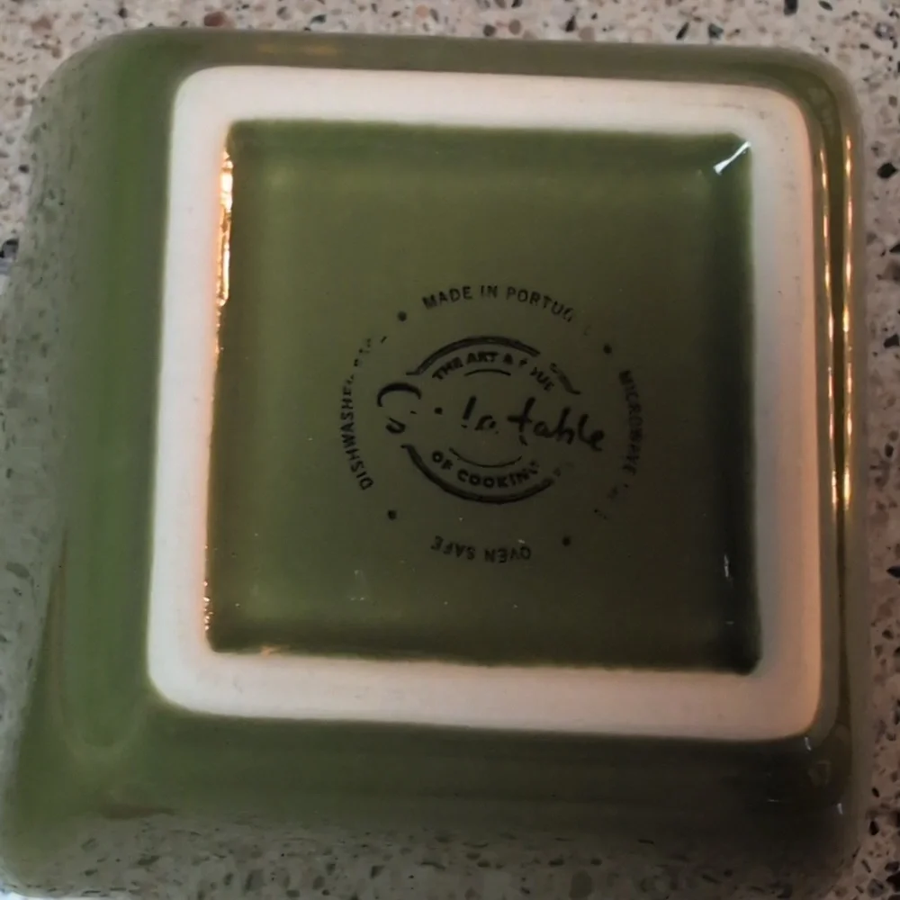 Sur La Table / Green Ceramic Olive Dish